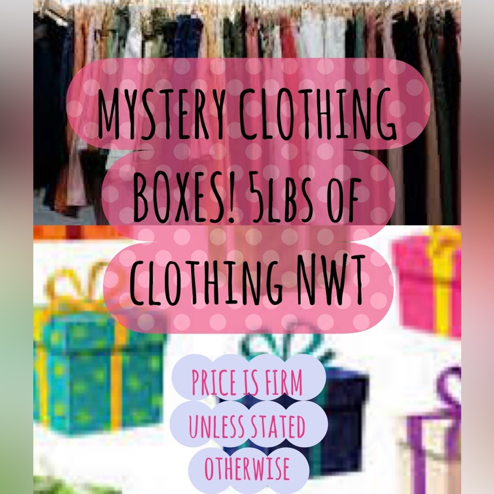 🥰🛍️MYSTERY CLOTHING BOXES-5lbs NWT🛍️🥰 unlisted or listed